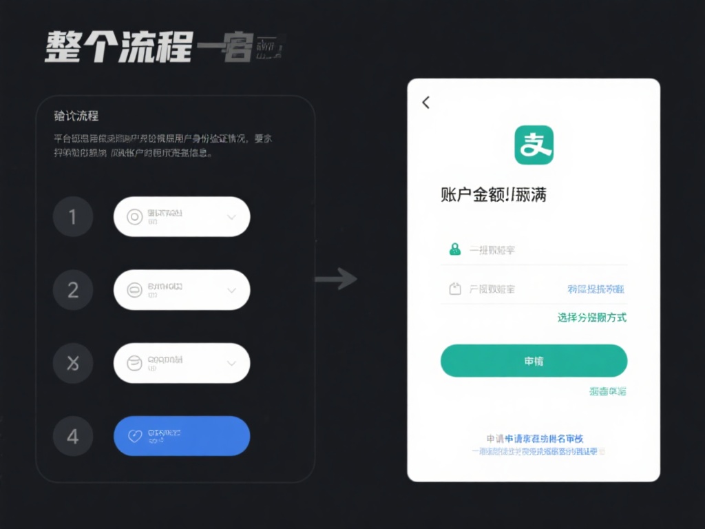 整个流程大致分为以下几步：首先，确认账户余额是否满