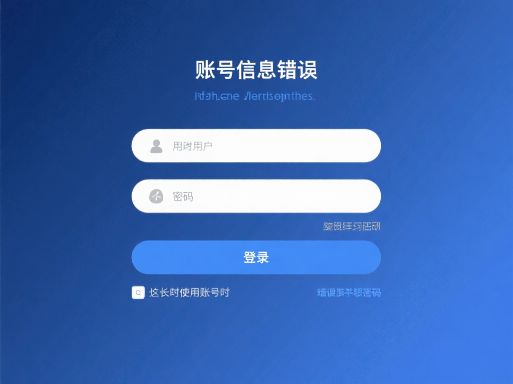 账号信息错误：有时，用户可能因输入错误的用户名或密