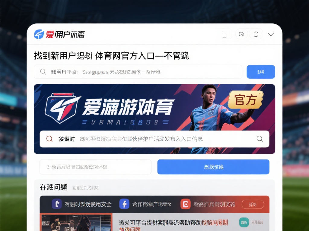 对于新用户而言，找到爱游戏体育网页官方入口并不复杂